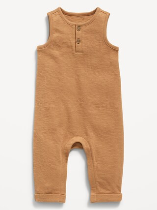Unisex Sleeveless Sweater-Knit Henley One-Piece for Baby | Old Navy (CA)