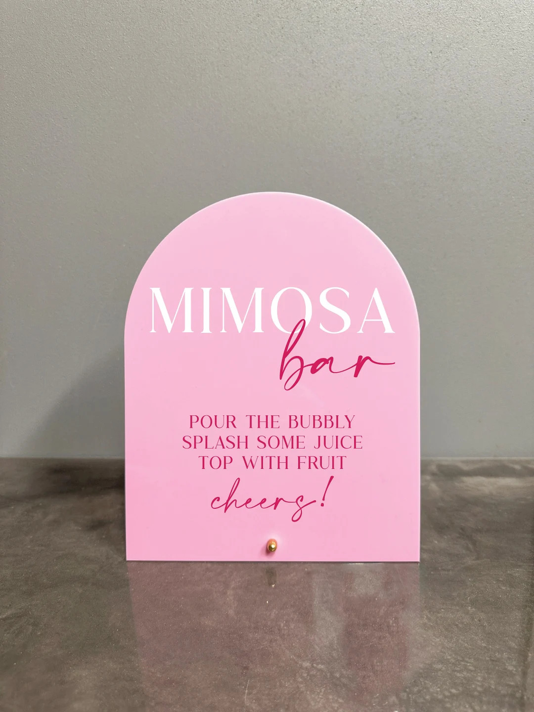 Mimosa Bar Acrylic Sign, Mimosa Bar, Pink Mimosa Bar Sign, Mimosa Bar Pink Sign, Acrylic Mimosa B... | Etsy (US)