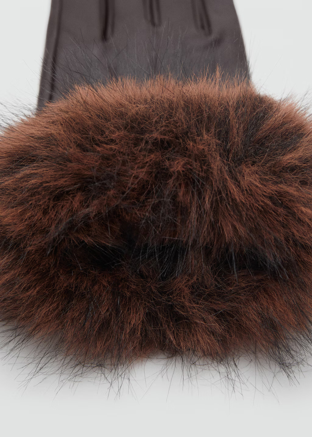 Combined leather glove | MANGO (UK)