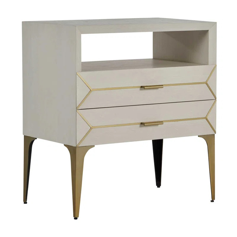 Whitley 2 Drawer Solid Wood Nightstand | Wayfair North America