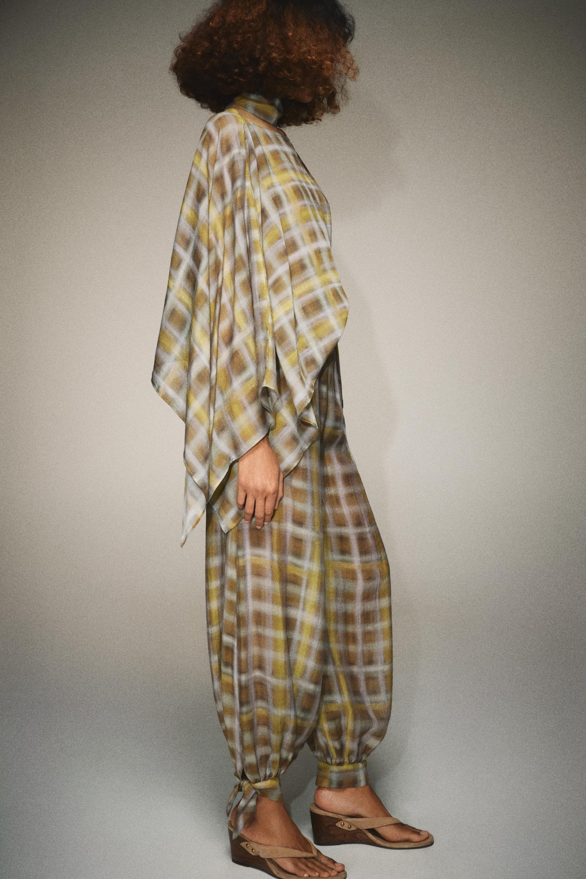 CHECK SAROUEL TROUSERS | Zara AU