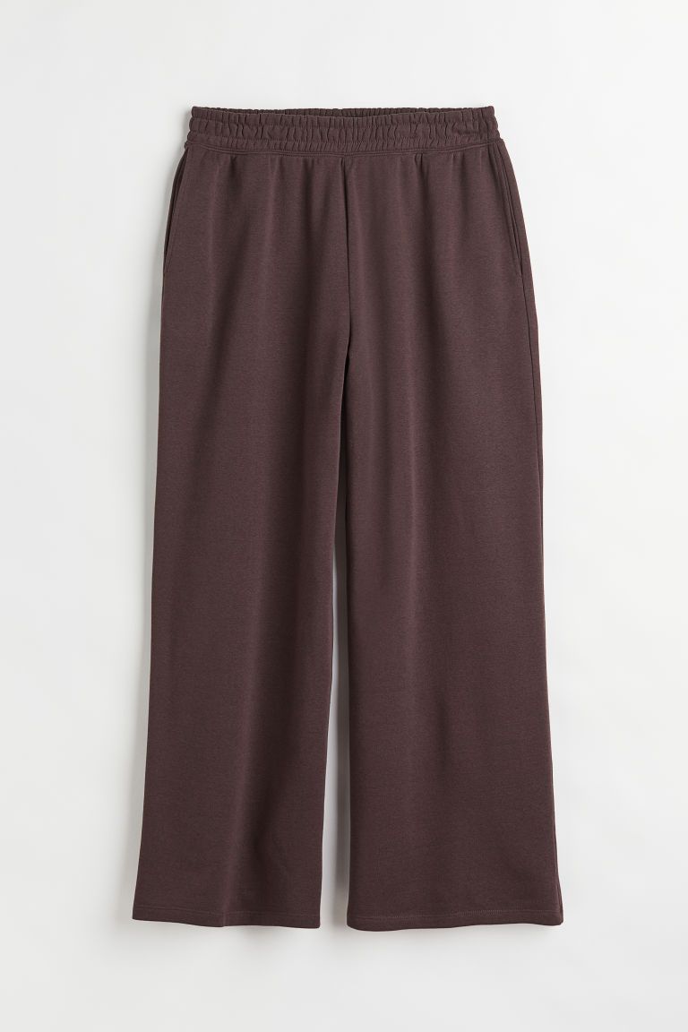 H & M - H & M+ Wide-leg Sweatpants - Brown | H&M (US)