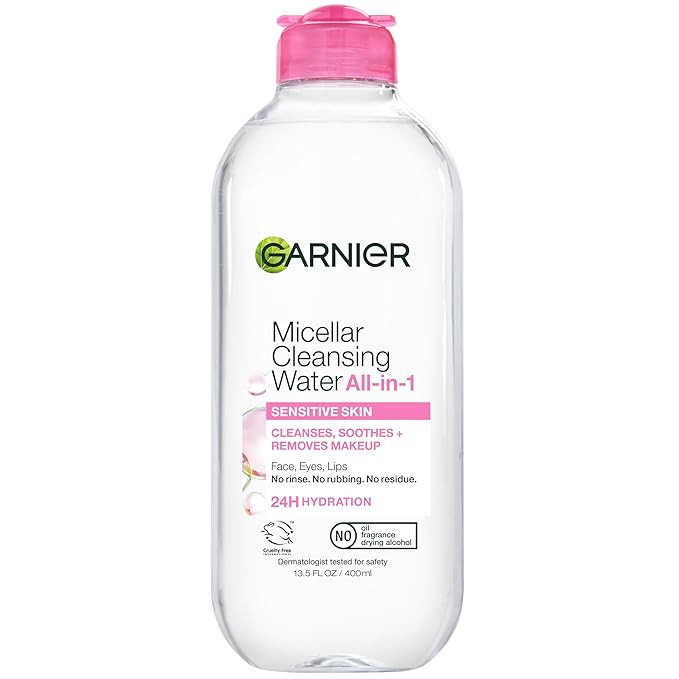 Garnier Micellar Water, Hydrating Facial Cleanser & Makeup Remover, Suitable for Sensitive Skin, ... | Amazon (US)