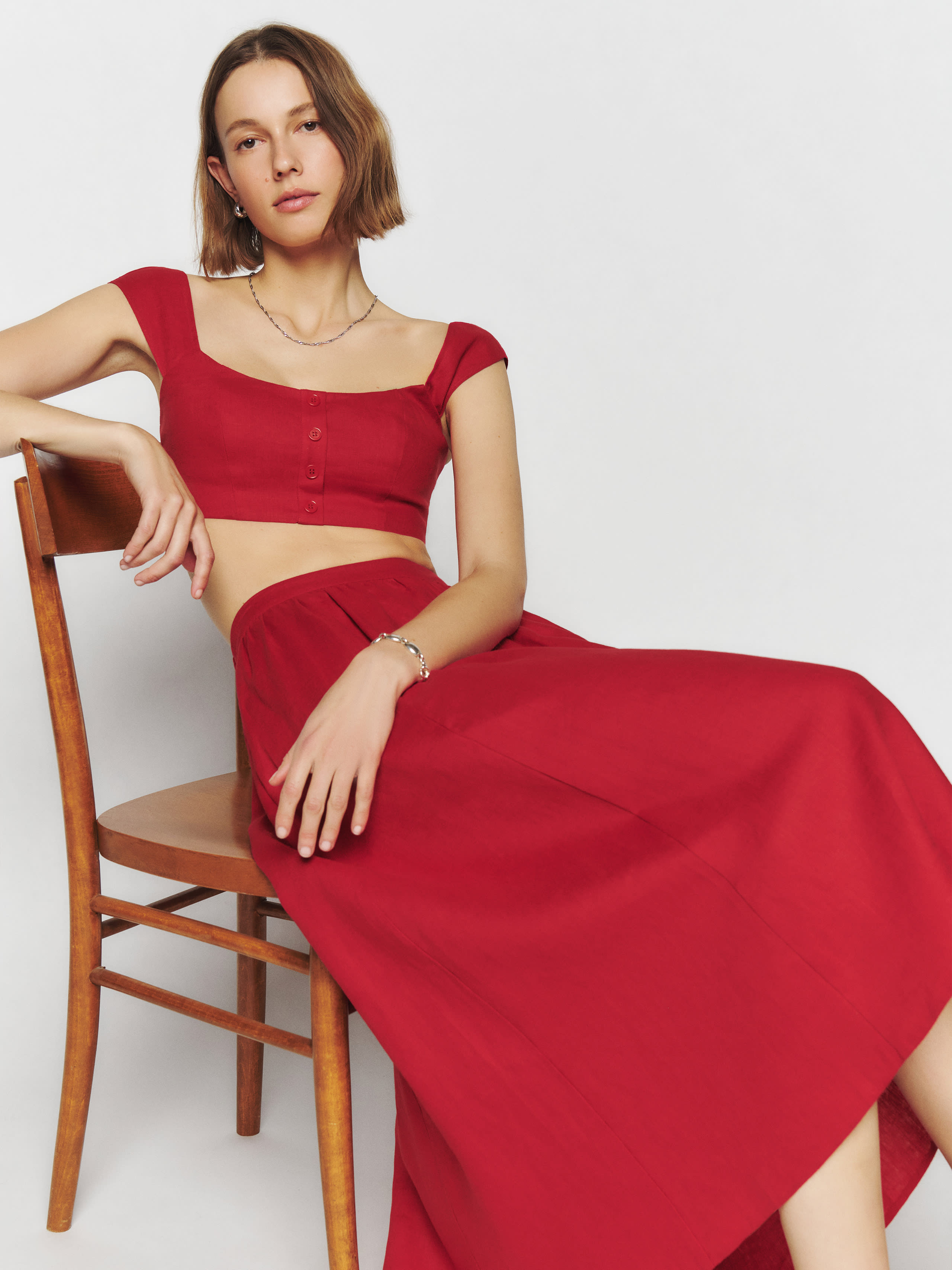 Teya Linen Two Piece | Reformation (Global)