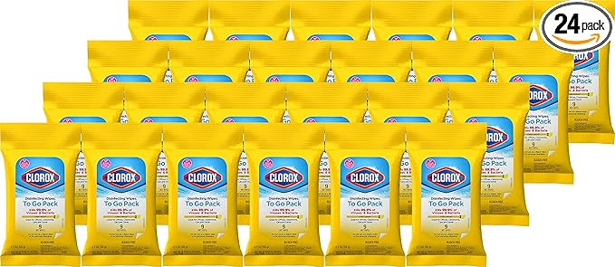 Clorox Disinfecting Wipes, On the Go Bleach Free Travel Wipes, Multi-surface Wipes, Easy Pull Wip... | Amazon (US)