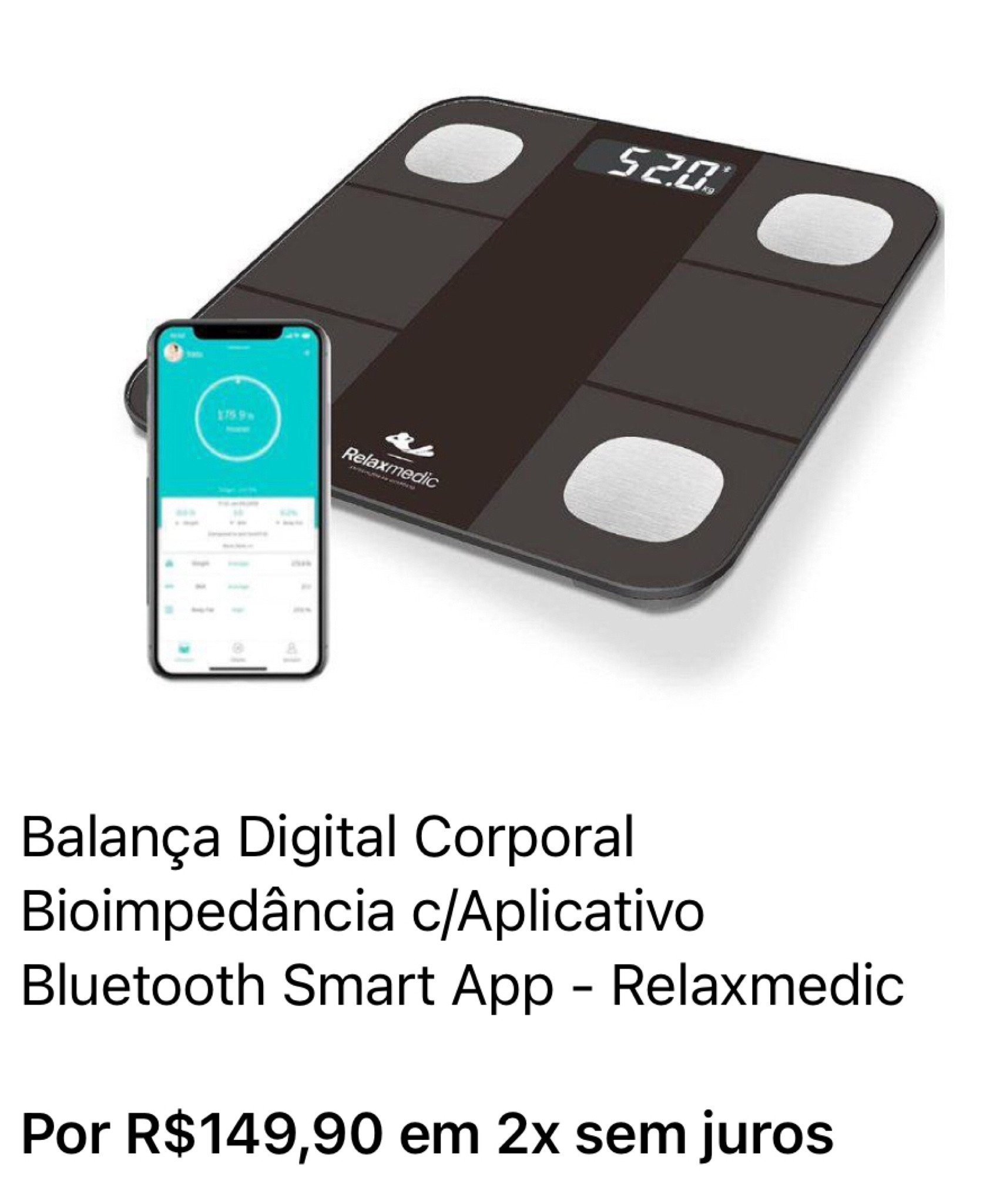 Balança digital R$149,90