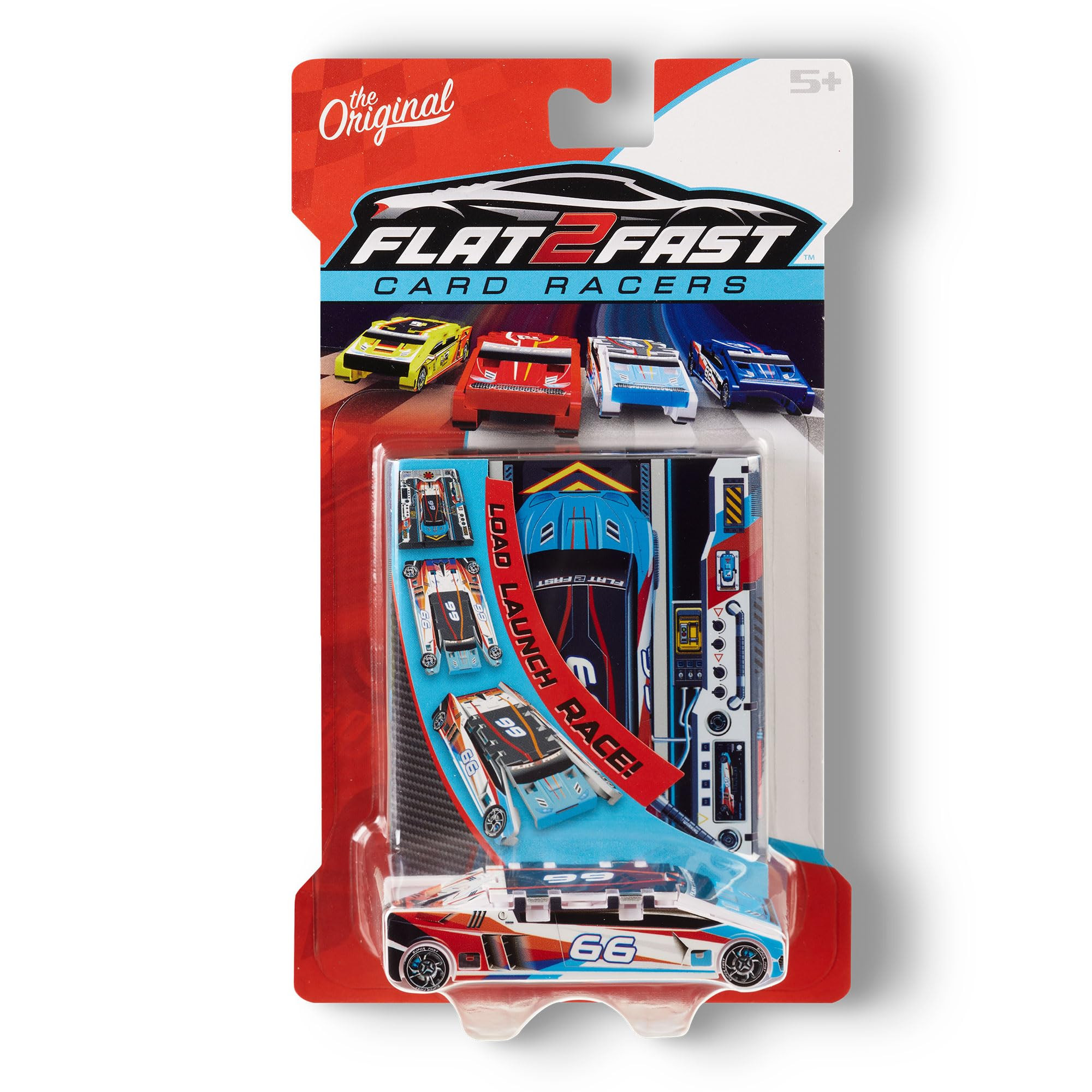 Sky Blue 66 Card Racer | Load, Launch, Race - Pocket-Sized Racecar Toy Ages 5 and up (Sold Each) | Amazon (US)