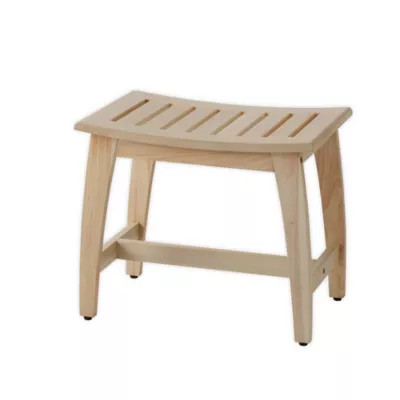 Haven™ Teak Wood Stool in Whitewash | Bed Bath & Beyond