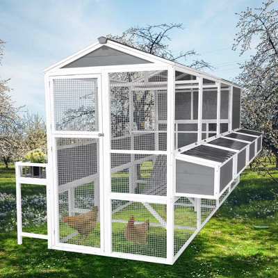 Tinyhomie Chicken Coop with Run 10 Chickens Outdoor Wooden Walk-in 95 inchX80 inchX83 inch | Target