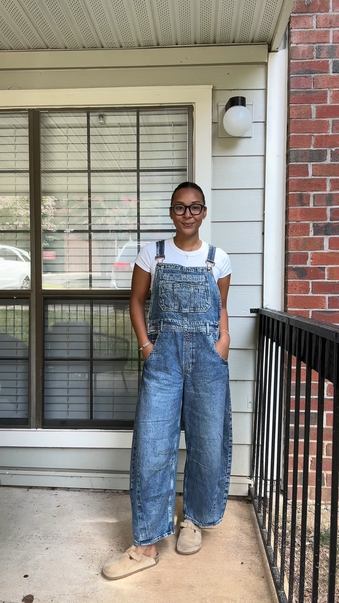 The perfect overalls 
Overalls: small 
Shirt: small 
Birkenstocks: 7

#LTKFindsUnder100 #LTKSeasonal #LTKWorkwear