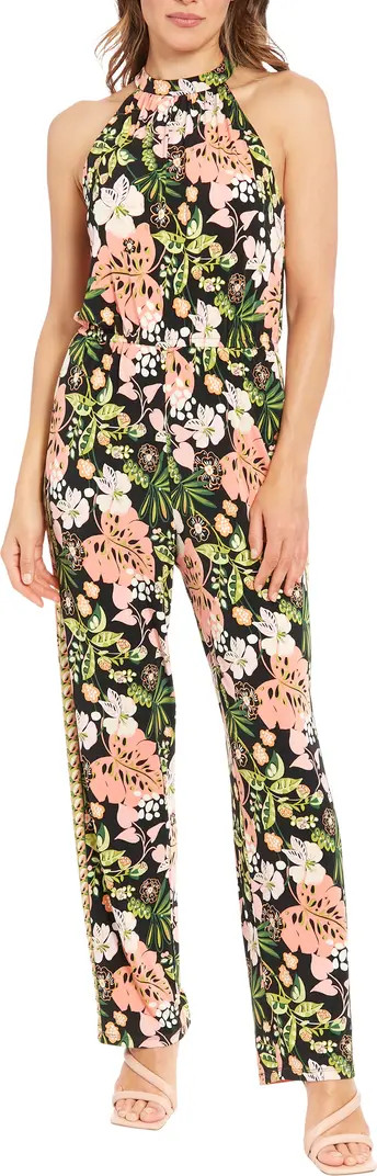 Floral Print Mock Neck Sleeveless Jumpsuit | Nordstrom Rack