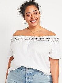 Smocked Off-the-Shoulder Flutter-Sleeve Top for Women | Old Navy (US)