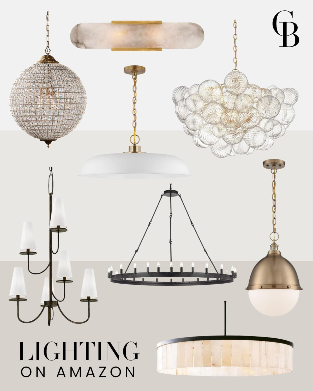 So many good lighting options including chandelier, sconce, bubble chandelier, designer looks for... | Amazon (US)