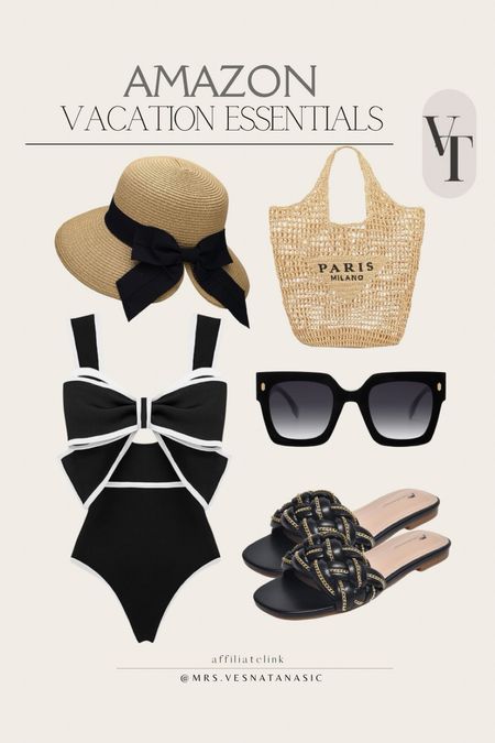 Amazon fashion vacation and beach  favorite finds! Ordered this swimsuit in medium and cannot wait to try it! 

Amazon fashion, vacation finds, vacation outfit, resort wear, vacation outfits, swimsuit, bag, sandals, hat, pool essentials, pool bag, sunglasses, beach outfit, beach wear, 

#LTKGiftGuide #LTKswim #LTKmidsize