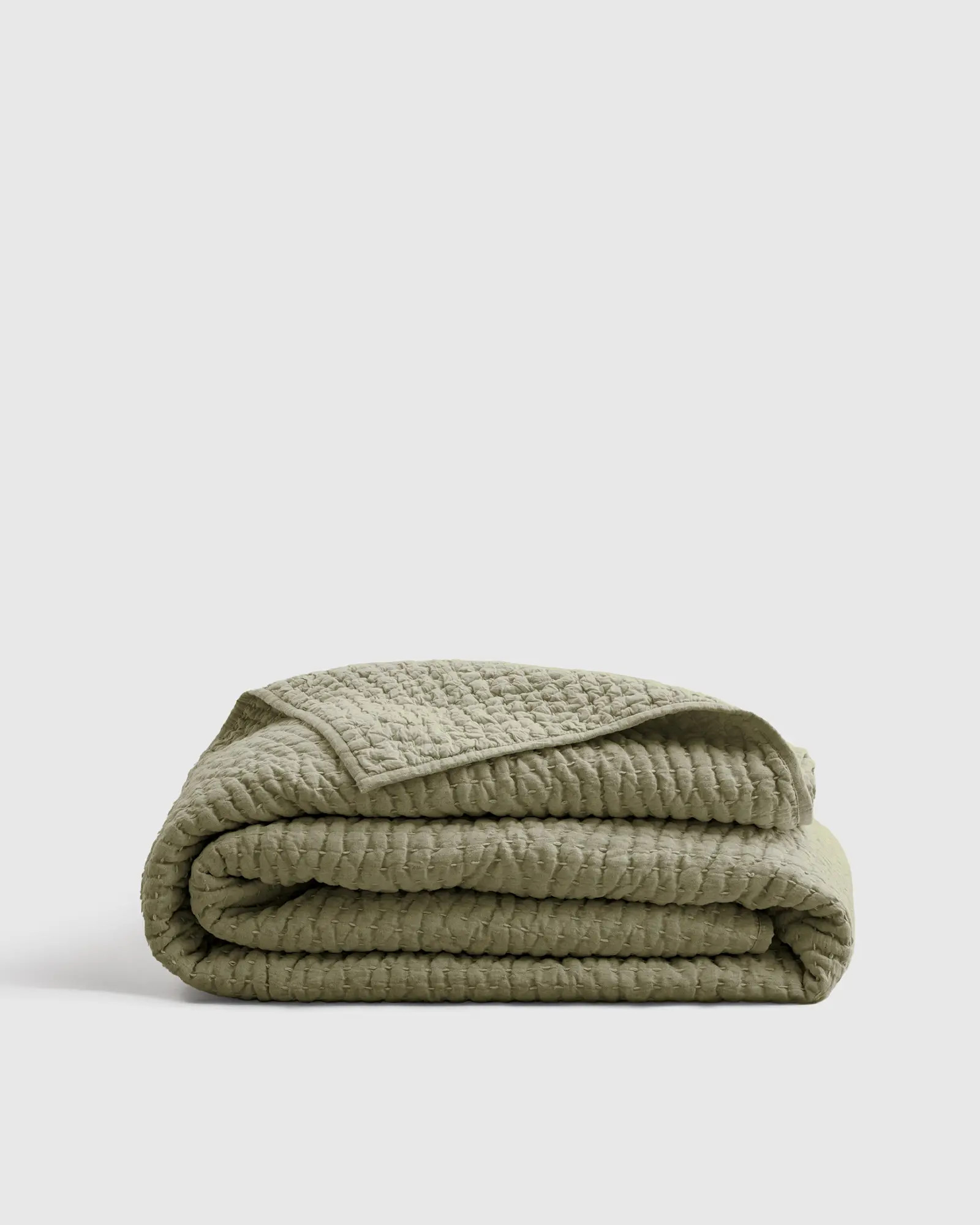 European Linen Cotton Stitch Quilt | Quince