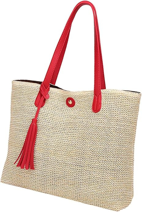 Linen Shoulder Bag for Women, Zipper, Valentine's Day Gifts for Her, Birthday | Amazon (US)