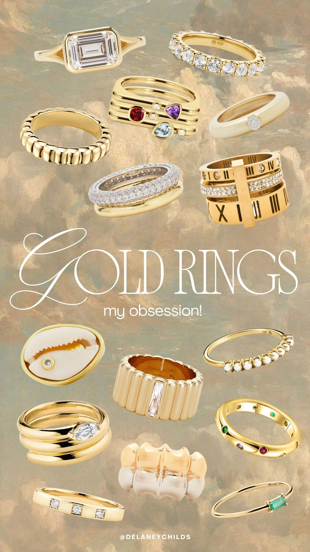 Gold rings I'm obsessed with! 

 #LTKdayinmylife #LTKootd #LTKSeasonal