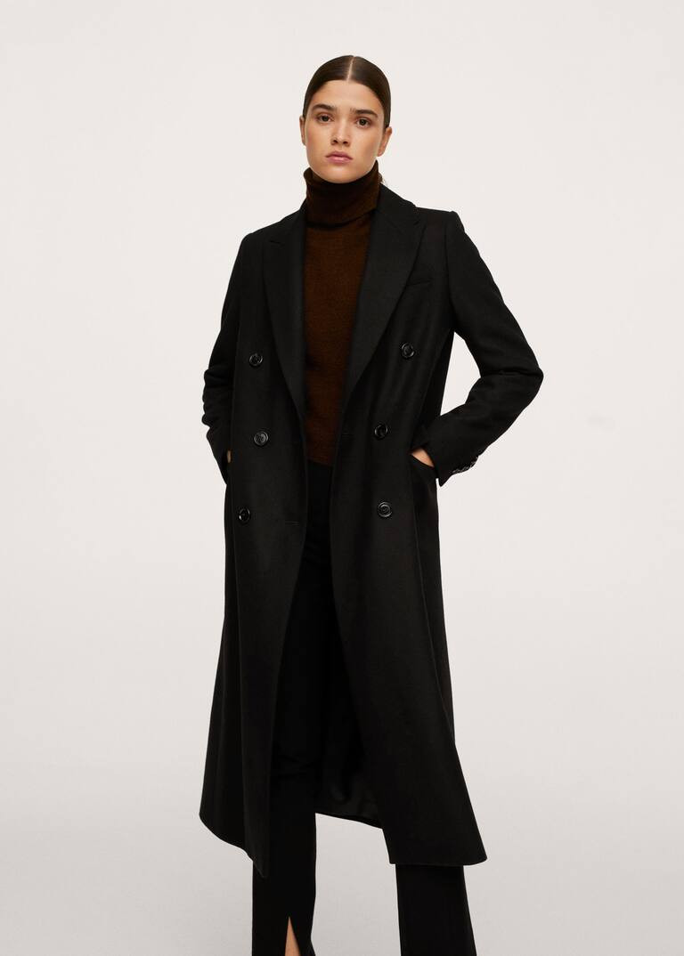 Double-breasted wool coat | MANGO (US)
