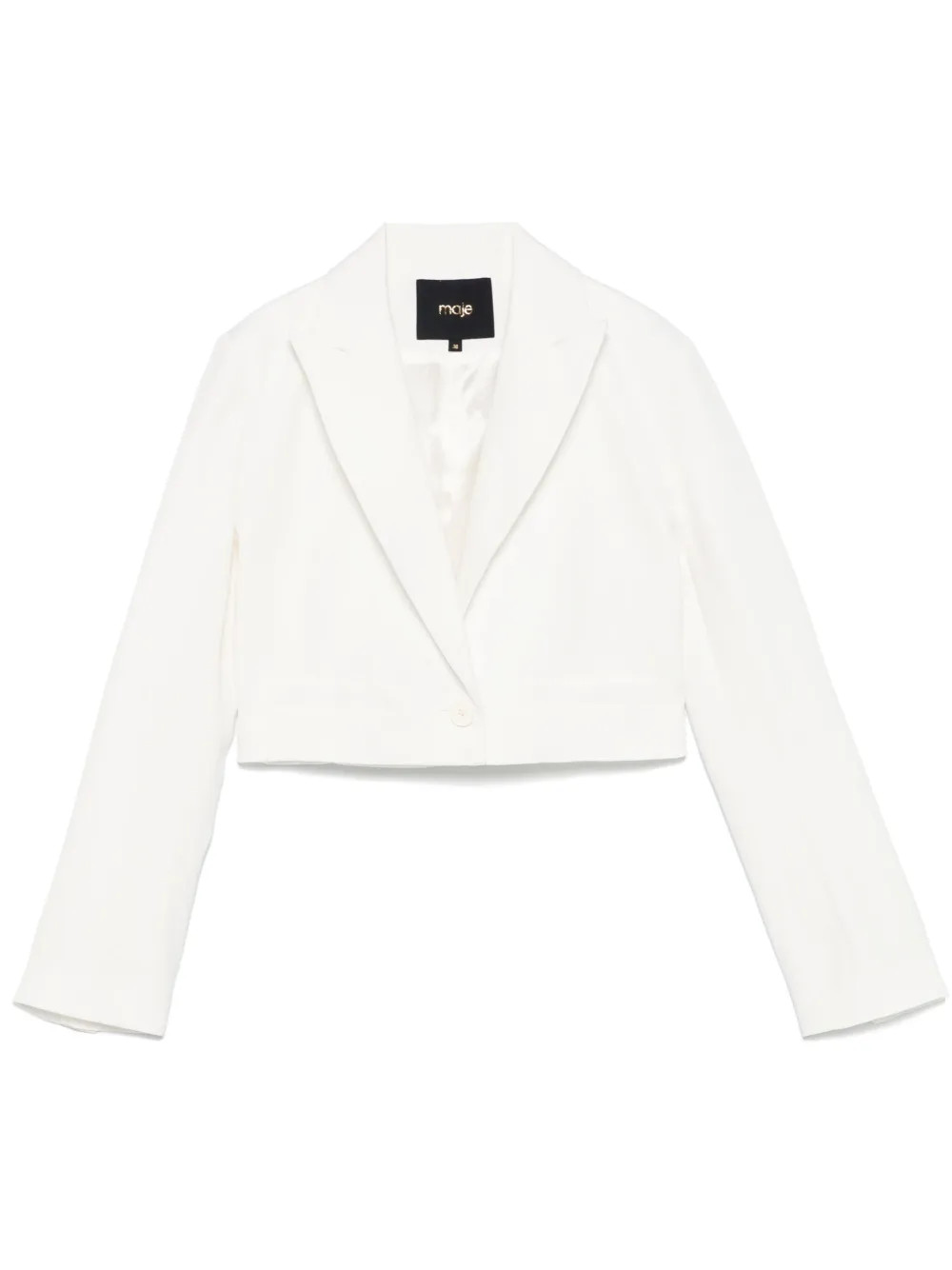 Maje Blazer à Coupe Crop | Blanc | FARFETCH FR | Farfetch Global
