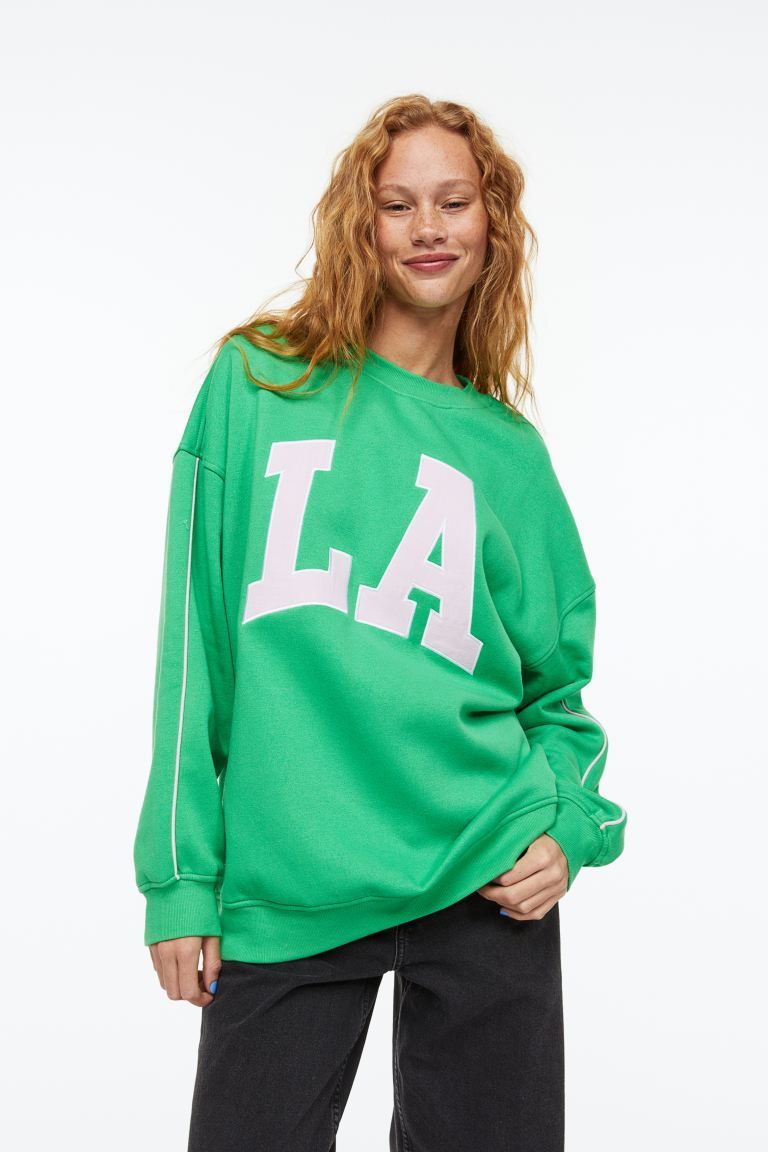 Oversized Sweatshirt with Motif | H&M (US)
