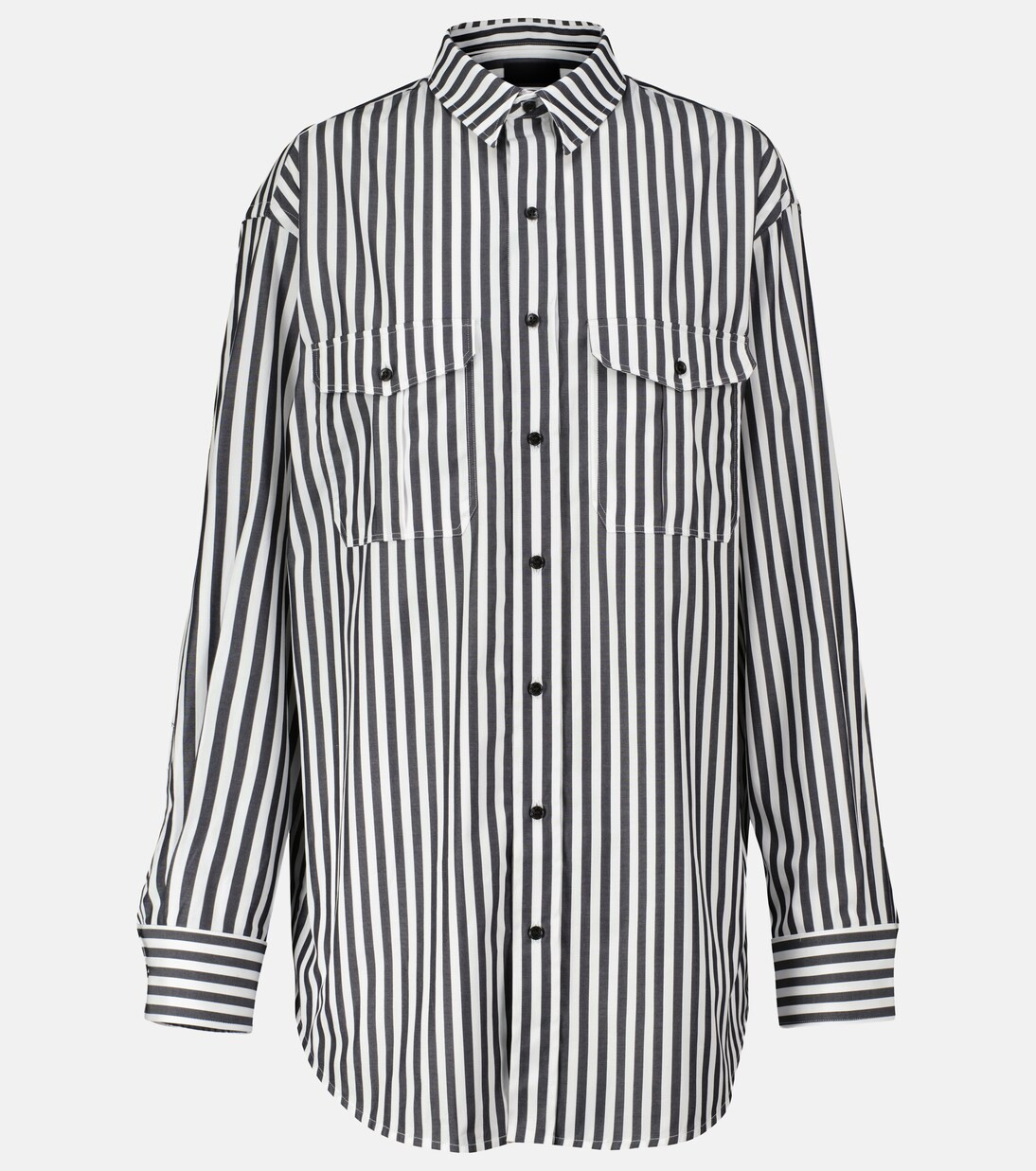 Striped cotton poplin shirt dress | Mytheresa (UK)