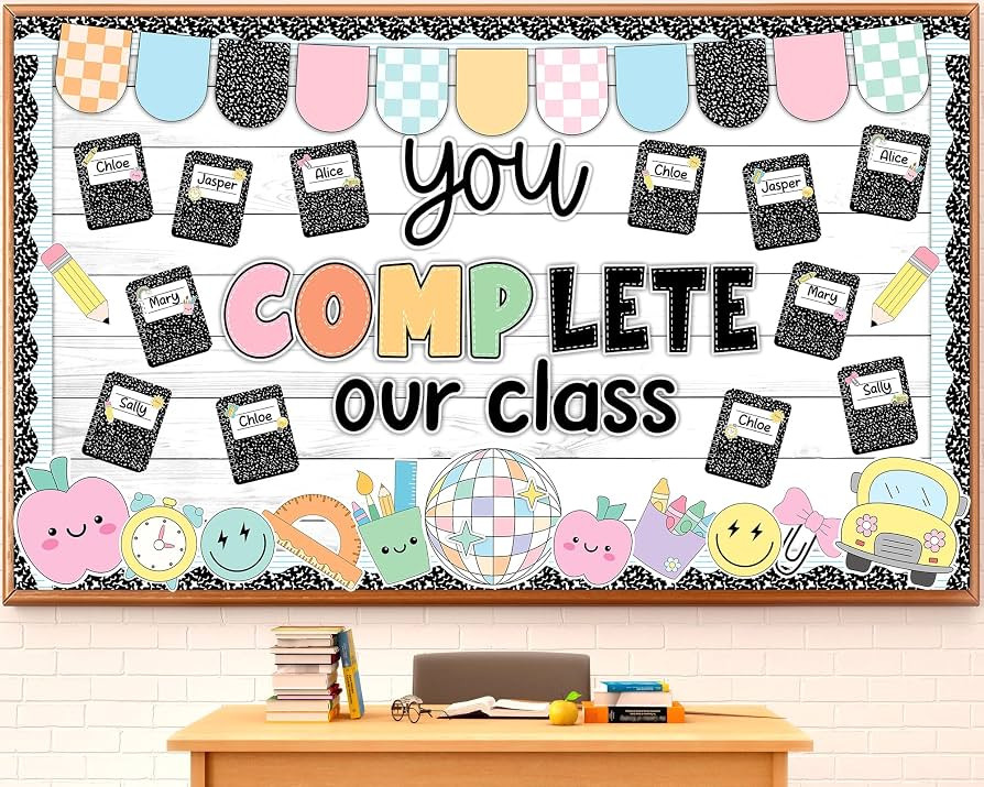 Composition Notebook Bulletin Board Decoration Set Welcome Classroom Decoration You Complete Our ... | Amazon (US)