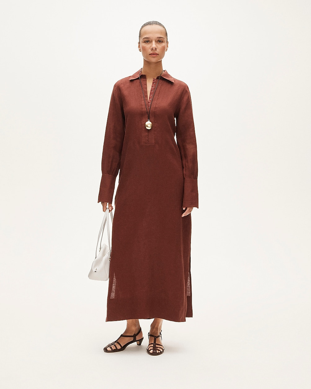 Petite tunic dress in linen | J. Crew US