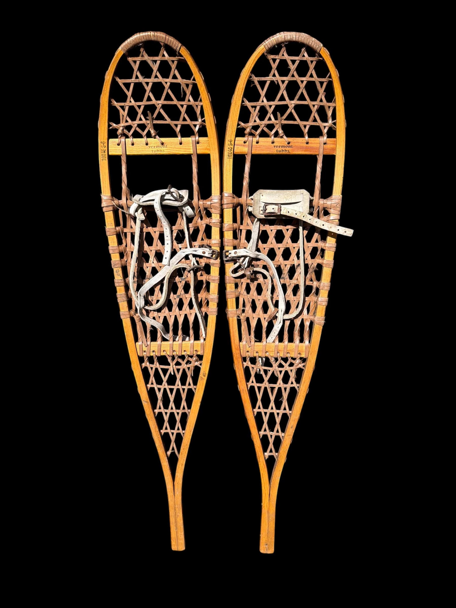 Vintage Tubbs Snowshoes | Vermont Wood & Leather Lodge Decor | Rustic Cabin Wall Art | 47” Pair | Etsy (Global)