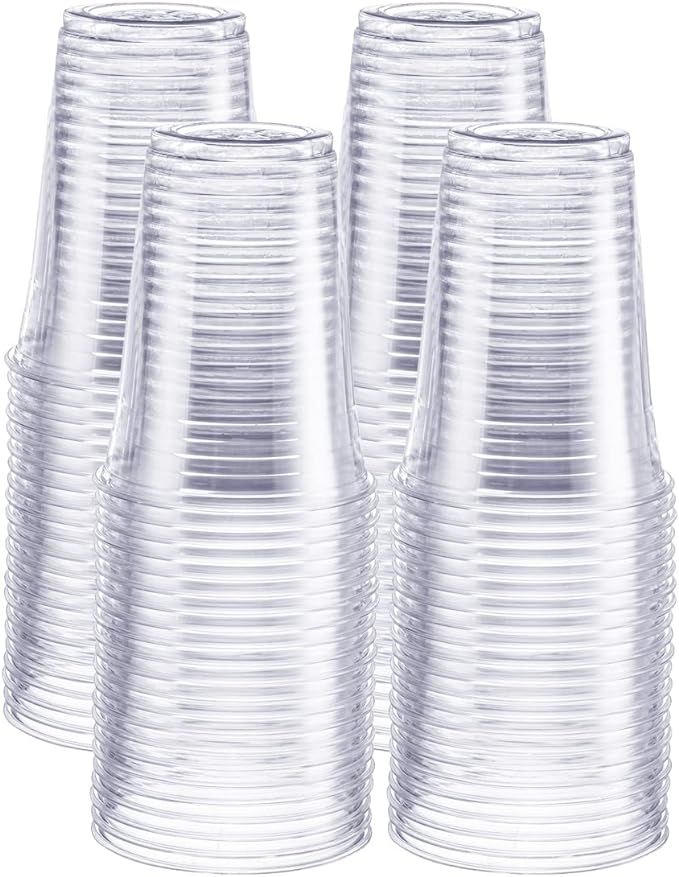 Comfy Package [16 oz. - 100 Pack Crystal Clear PET Plastic Cups | Amazon (US)