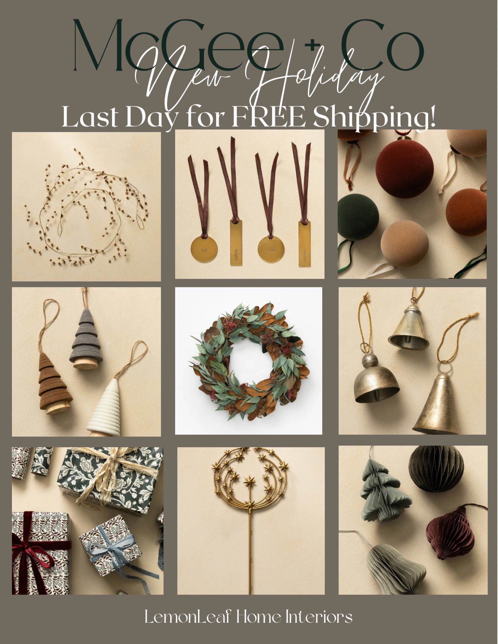 Last day for free shipping on holiday and decor from McGee and Co. 


#LTKHoliday #LTKSaleAlert #LTKHome