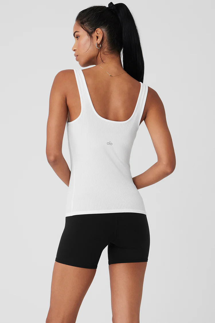 Ribbed Sea Coast Scoop Neck Tank | Alo Yoga (US)
