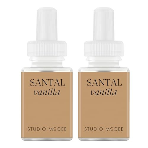 Pura x Studio McGee Home Scent Refill - Smart Air Diffuser - Up to 120-Hours of Luxury Fragrance per Refill - Home Essential - Clean & Safe Diffuser Fragrance - 2 Pack, Santal Vanilla | Amazon (US)