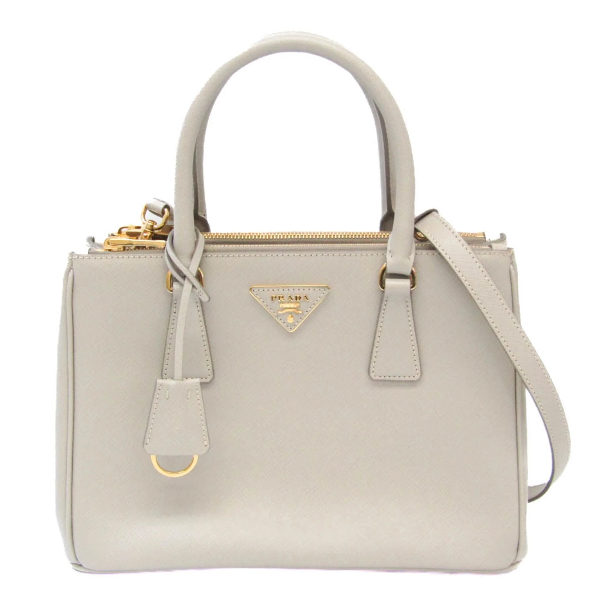Prada Pre-Owned Prada Galleria Medium 1BA863 Women's Saffiano Lux Handbag,Shoulder Bag Light Gray... | Walmart (US)
