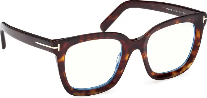 51mm Square Blue Light Blocking Glasses | Nordstrom