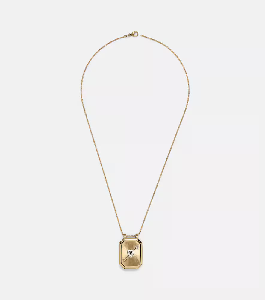 Marie Lichtenberg CÅur PercÃ© 18kt yellow and white gold necklace with diamond | Mytheresa (US/CA)