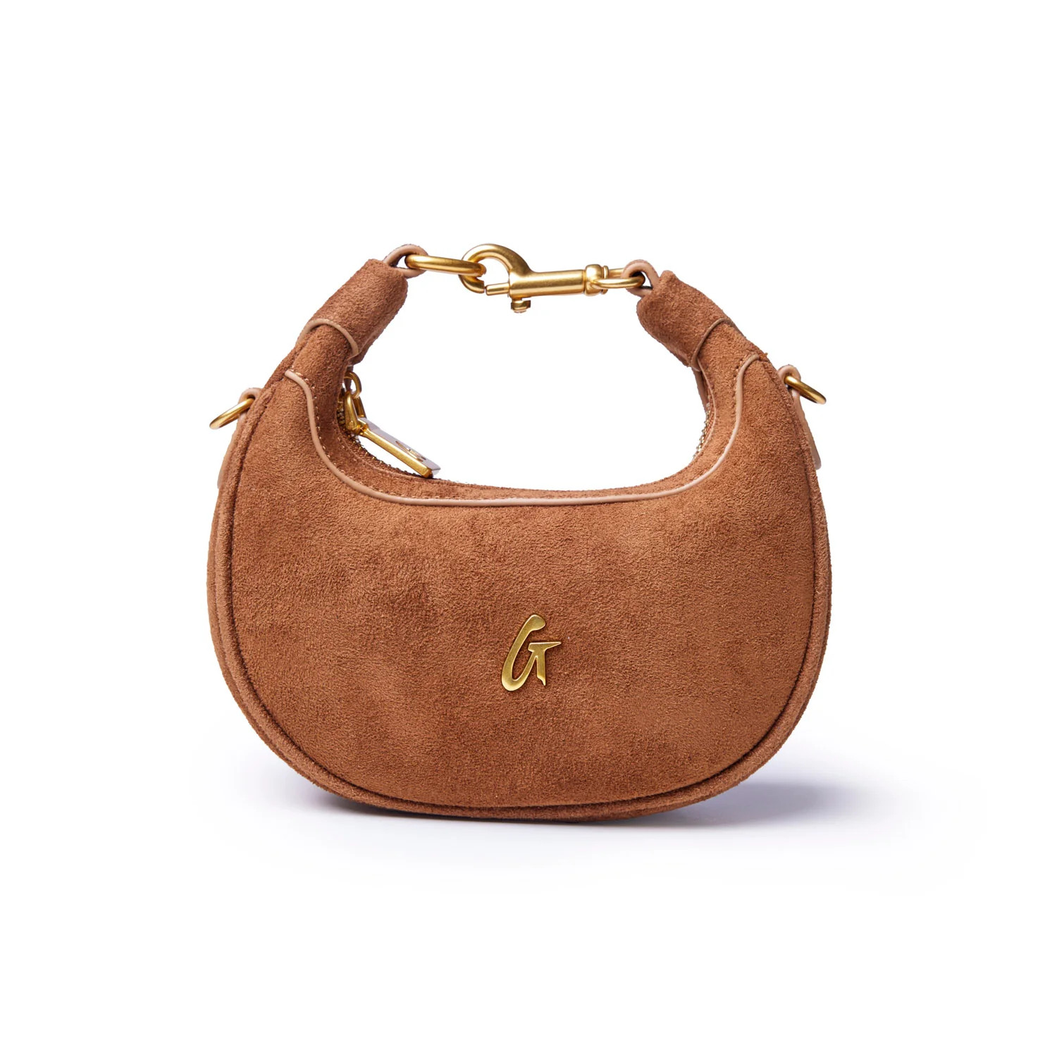 NANO SUEDE HOBO BAG - BROWN | Glam-Aholic Lifestyle