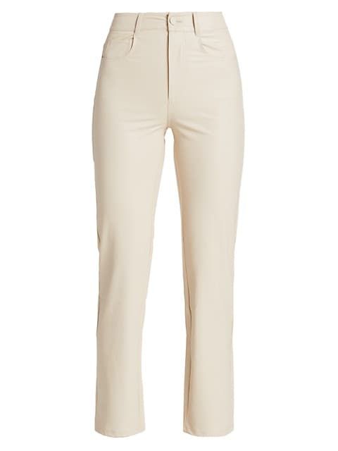 Paige Stella Faux Leather Slim-Fit Pants | Saks Fifth Avenue