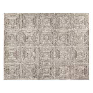 Chunky Woolen Cable Off-White 10 ft. Square Rug | The Home Depot