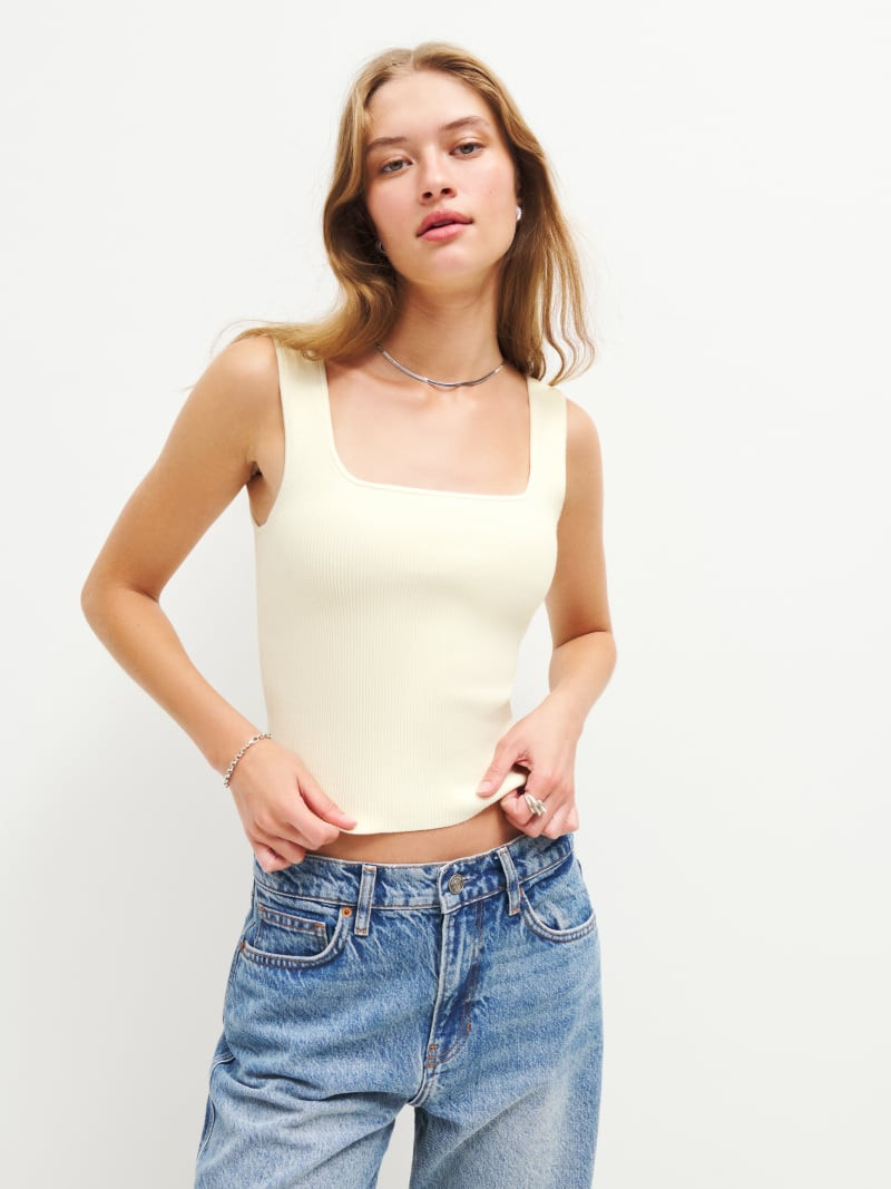 Julia Ribbed Sweater Tank | Reformation (Global)