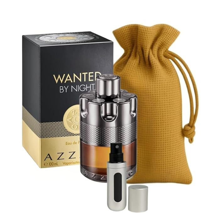 Bundle- Wanted By Night Cologne for Men Eau de Parfum Spray 3.4 Oz with Bag & 5 Mini Refillable A... | Amazon (US)