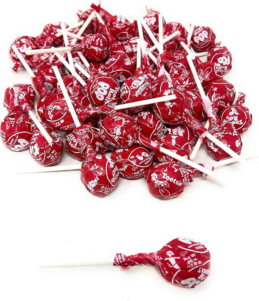 Cherry Red Tootsie Pops Bulk Candy 50+ Count Lollipops Suckers Variety Value Pack Aprox. 2.25 lbs... | Amazon (US)