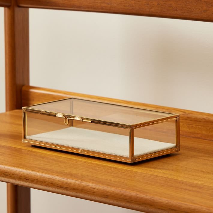 Terrace Gold & Glass Jewelry Boxes | West Elm (US)