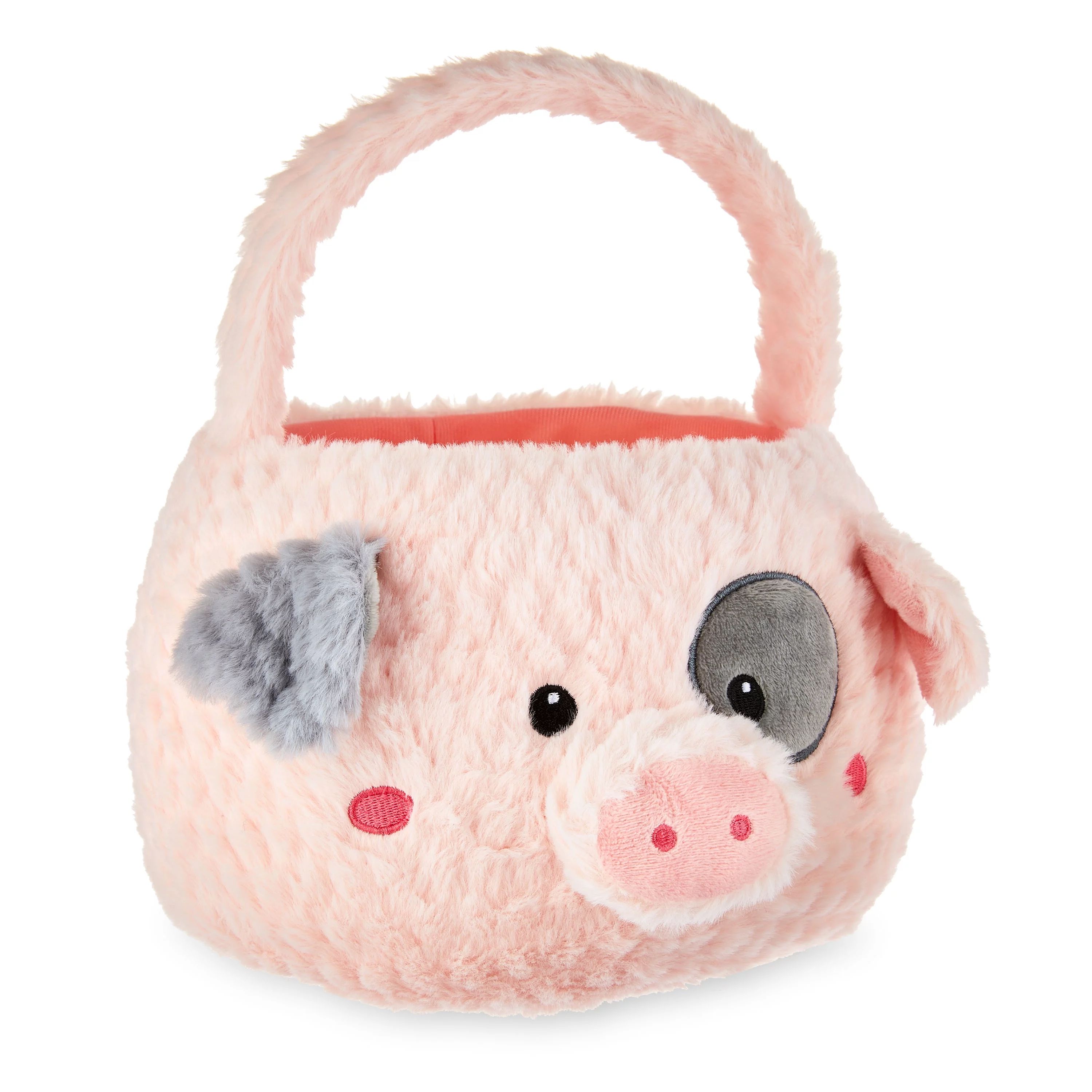 Way To Celebrate 10.5" Plush Pig Easter Basket - Walmart.com | Walmart (US)