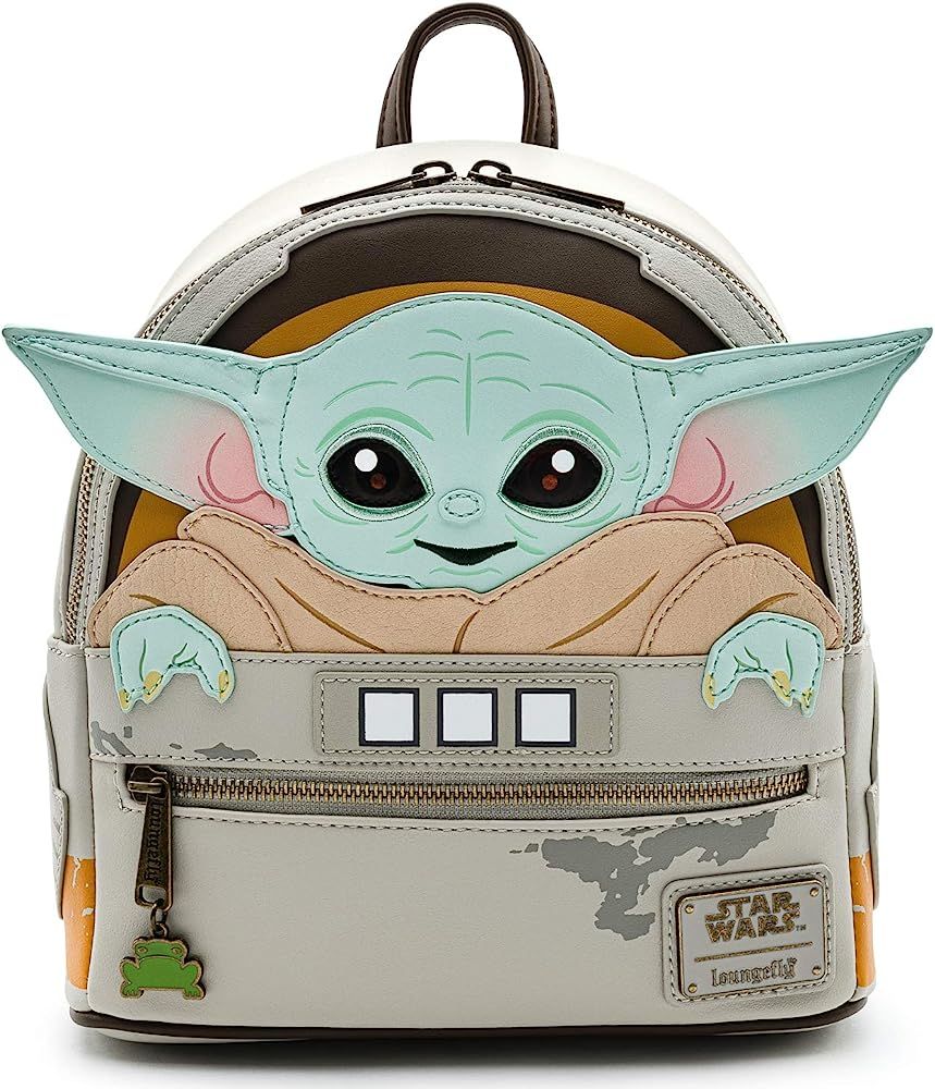 Loungefly Star Wars Baby Yoda The Mandalorian Womens Double Strap Shoulder Bag Purse | Amazon (US)