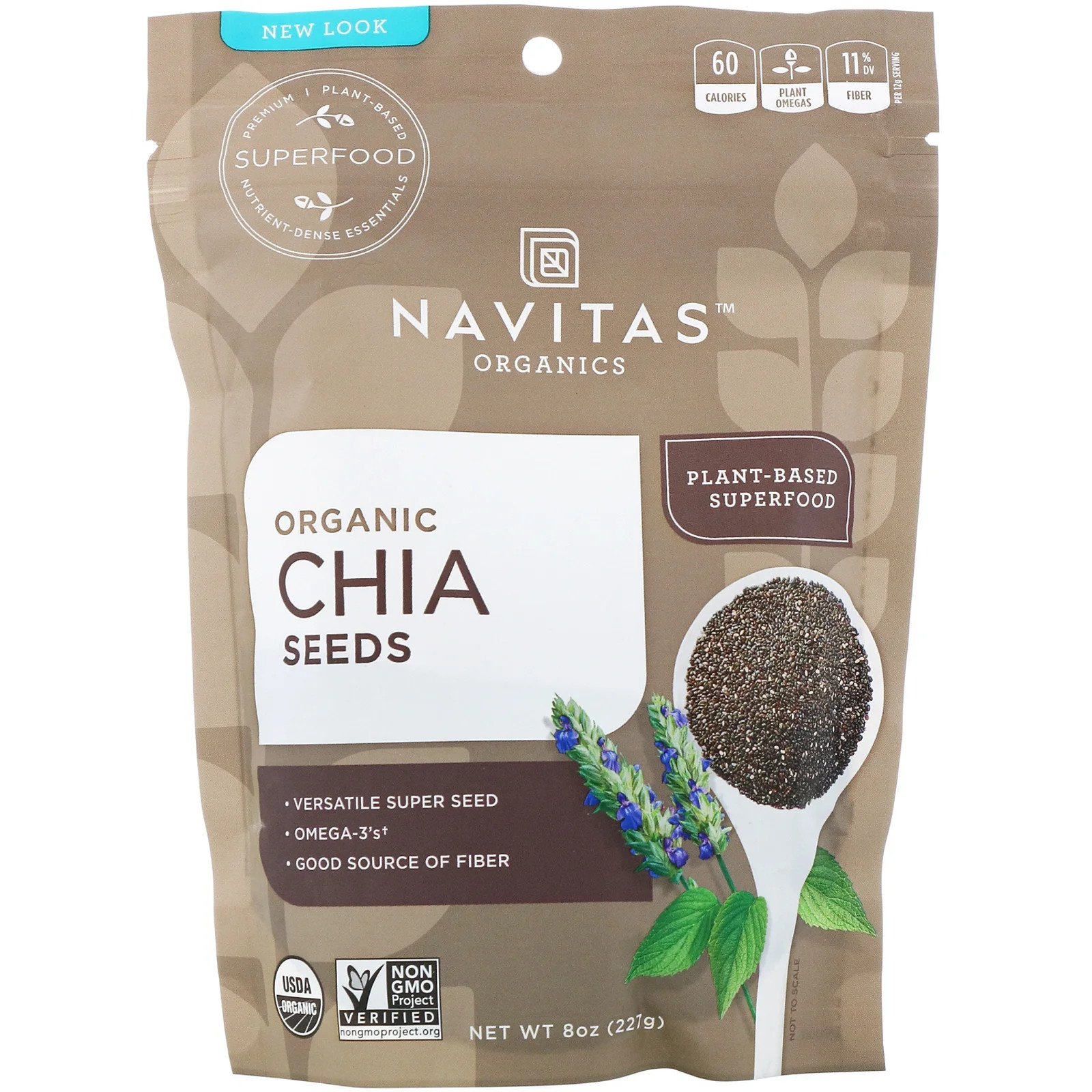Navitas Naturals Organic Raw Chia Seeds, 8 Ounce - Walmart.com | Walmart (US)