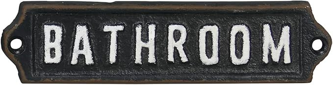 Bathroom Signs Decorative Cast Iron Retro Metal Door Plaque Women Men Farmhouse Cute Decoration f... | Amazon (US)
