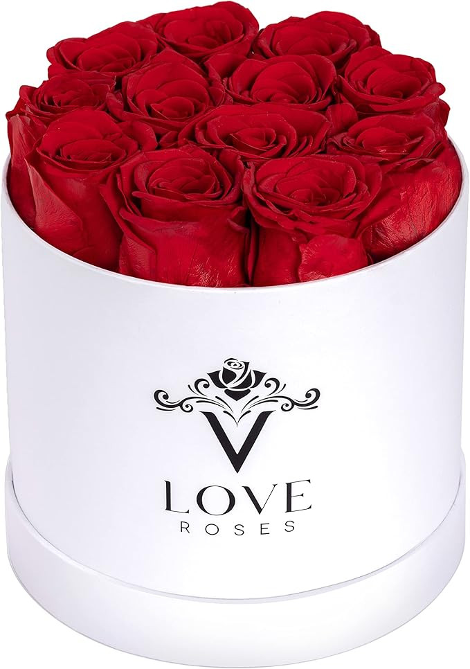 VLove® Forever Preserved Roses in a Box | Real Roses That Last Over A Year | Naturally Preserved... | Amazon (US)