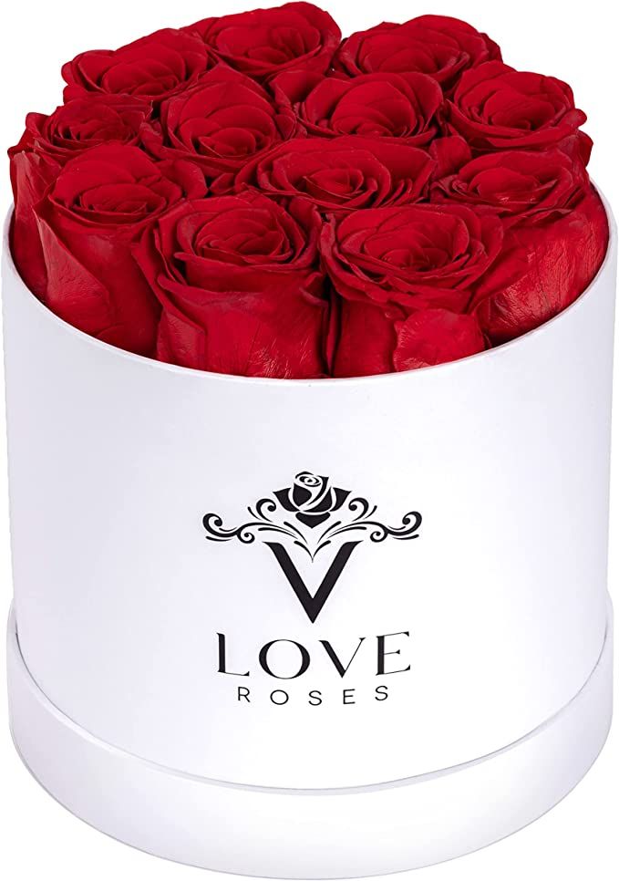 VLove® Forever Preserved Roses in a Box | Real Roses That Last Over A Year | Gift Ready Long Las... | Amazon (US)