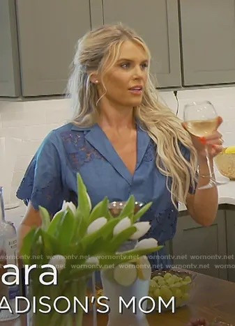 Madison’s Blue Lace Top on Southern Charm Season 10 Episode 14