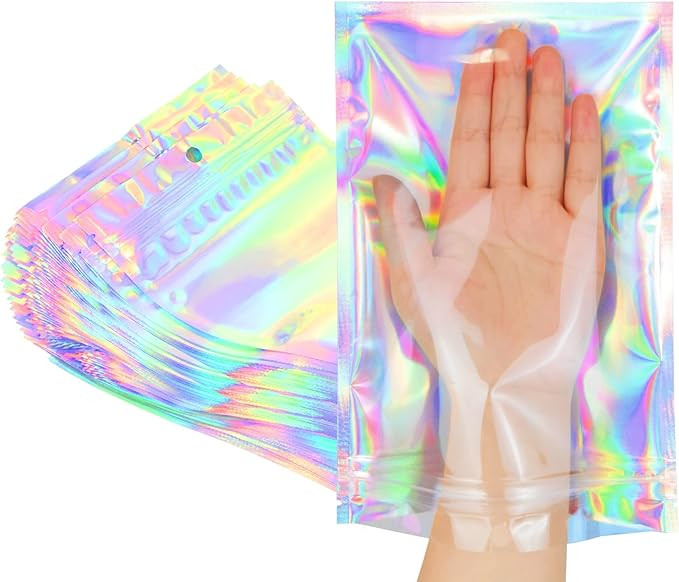 Smell Proof Bags & Resealable Foil Pouch Mylar Sample Bag Great for Party Favor Food Storage (Hol... | Amazon (US)